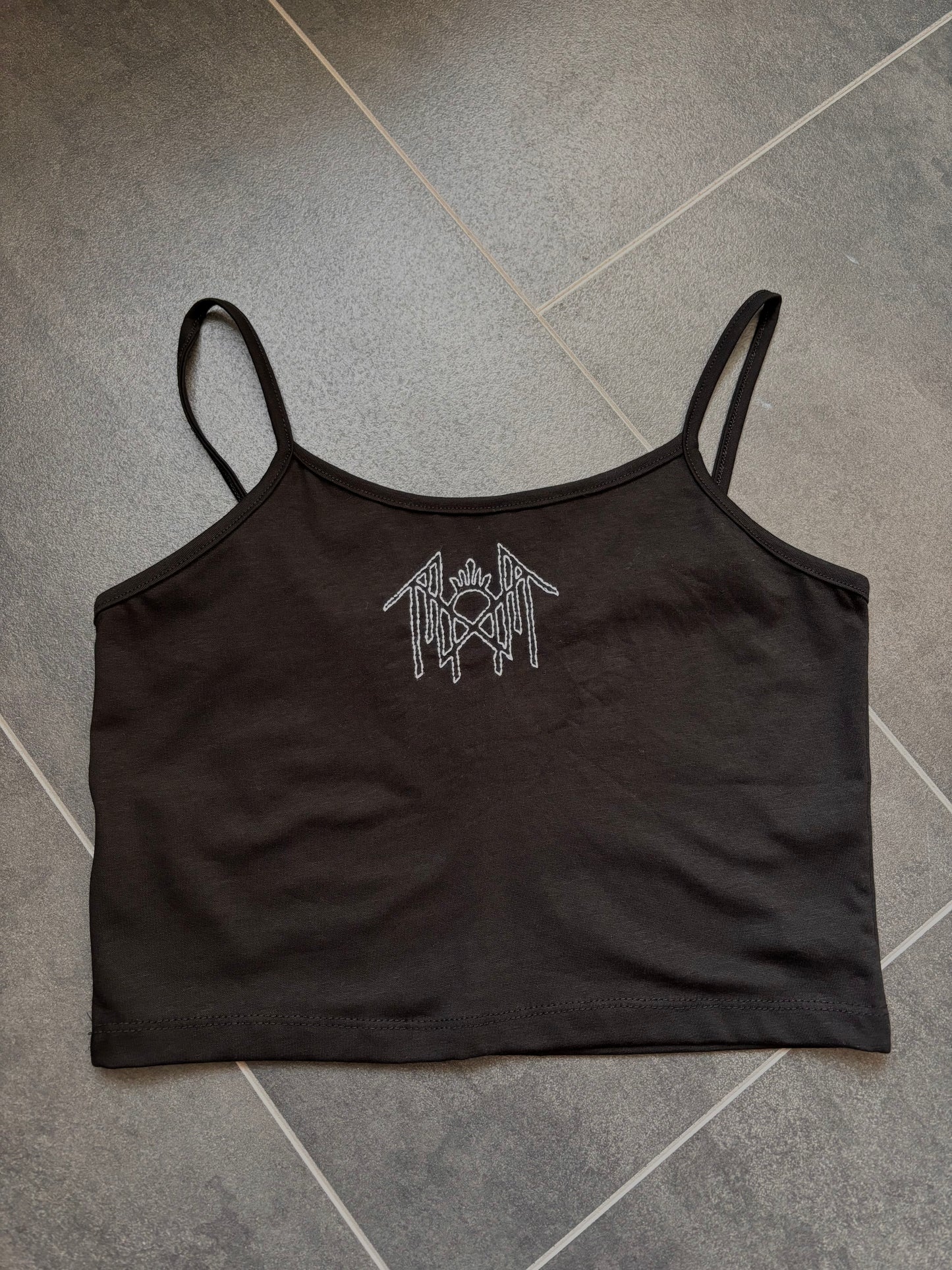 Sleep Token hand embroidered crop top