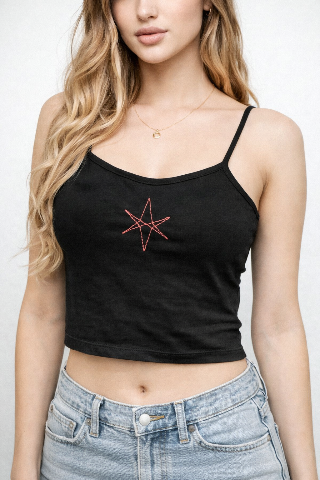 Bring Me The Horizon hand embroidered logo crop top