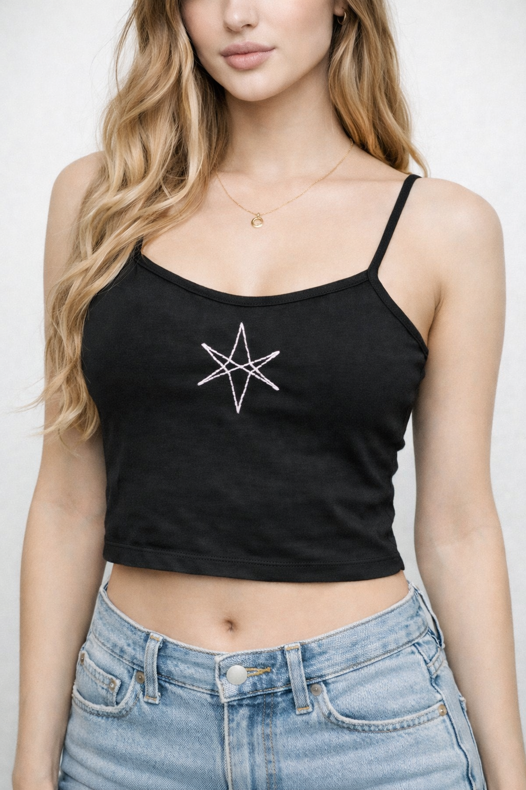 Bring Me The Horizon hand embroidered logo crop top