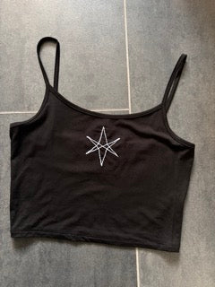 Bring Me The Horizon hand embroidered logo crop top
